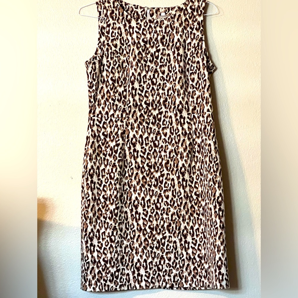 Chico’s Leopard animal Print Sleeveless Dress animal print comfort fun - Picture 2 of 8